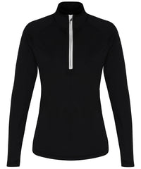 Women's TriDri® long sleeve performance ¼ zip