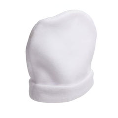 Headwear - Baby Sublimation Fleece Beanie Cap - White