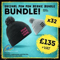 Beechfield Original Pom Pom Beanie Bundle - 32x