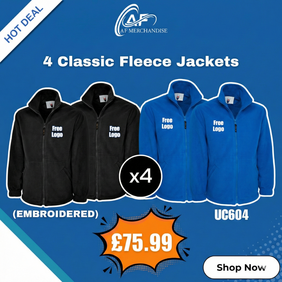 Deal 13 - 4 Classic Fleece Jackets