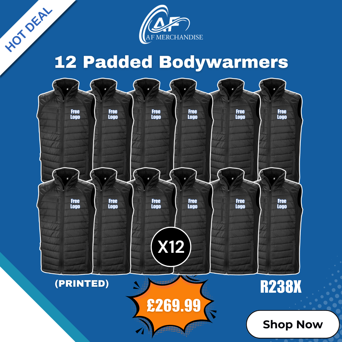 Deal 8 - 12 Padded Bodywarmers