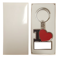 Keyring - 10 x Metal Keyring - "I Love" Heart
