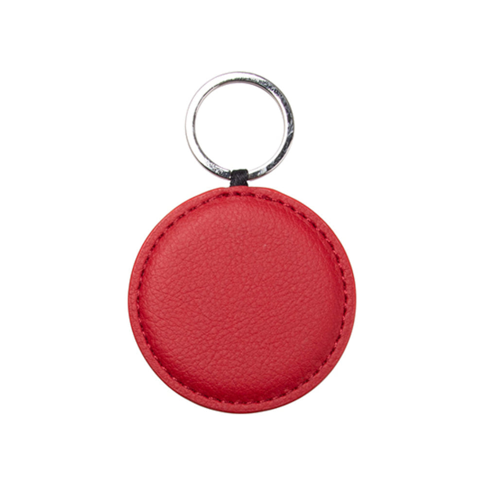 Engravables - PU LEATHER - Keyring - ROUND - 5cm