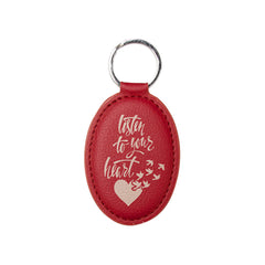 Engravables - LEATHER - Keyring - OVAL