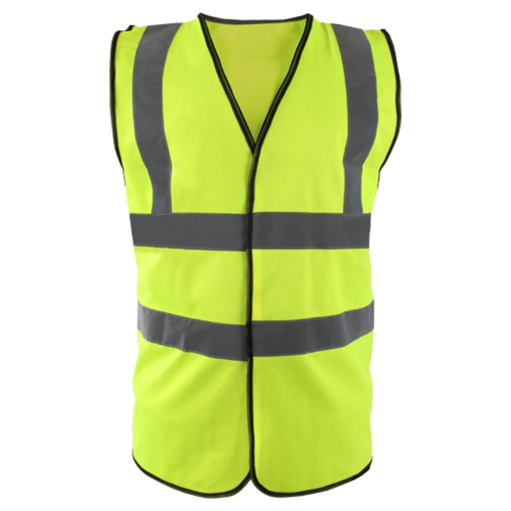 Hi Vis - ADULTS 100% Polyester Hi-Visibility Waistcoat Vest - Yellow - Longforte Trading Ltd