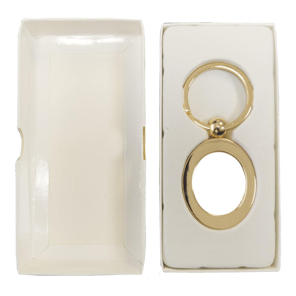 Keyring - 10 x Sublimation Metal Keyring - CLASSIC GOLD - Oval
