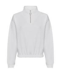 Women's cropped ¼-zip sweat