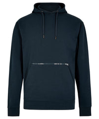 Regular fit piqué hoodie with zipped pocket
