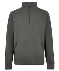 Regular fit 1/4-zip piqué sweatshirt