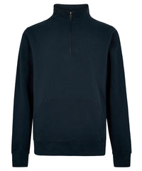 Regular fit 1/4-zip piqué sweatshirt