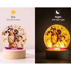 Personalised Custom Rectangular Photo Frame LED Lamp Birthday Anniversary Gift