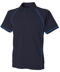 Kids piped performance polo
