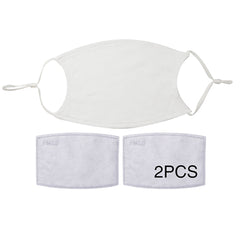 Face Coverings - 10 x WHITE Straps - ADULT Size with 2 x PM2.5 Filters