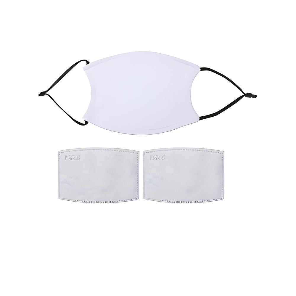 Face Coverings - 10 x BLACK Straps - KIDS Size with 2 x PM2.5 Filters