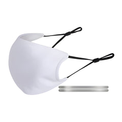 Face Coverings - 10 x NOSE BRIDGE - Black Straps - ADULT Size with 2 x PM2.5 Filters
