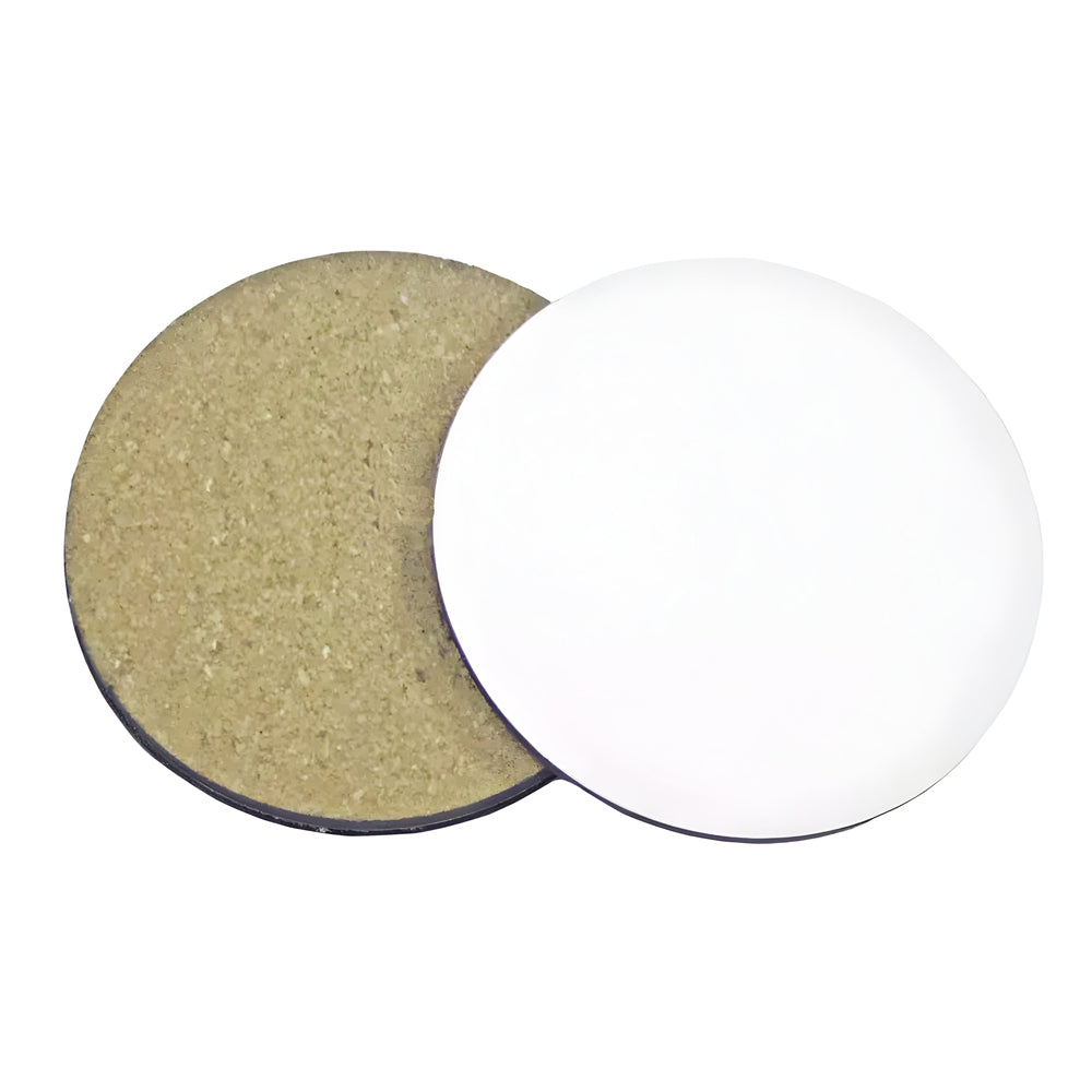 Sublimation MDF Coaster – Round - 9.5cm - Cork Base