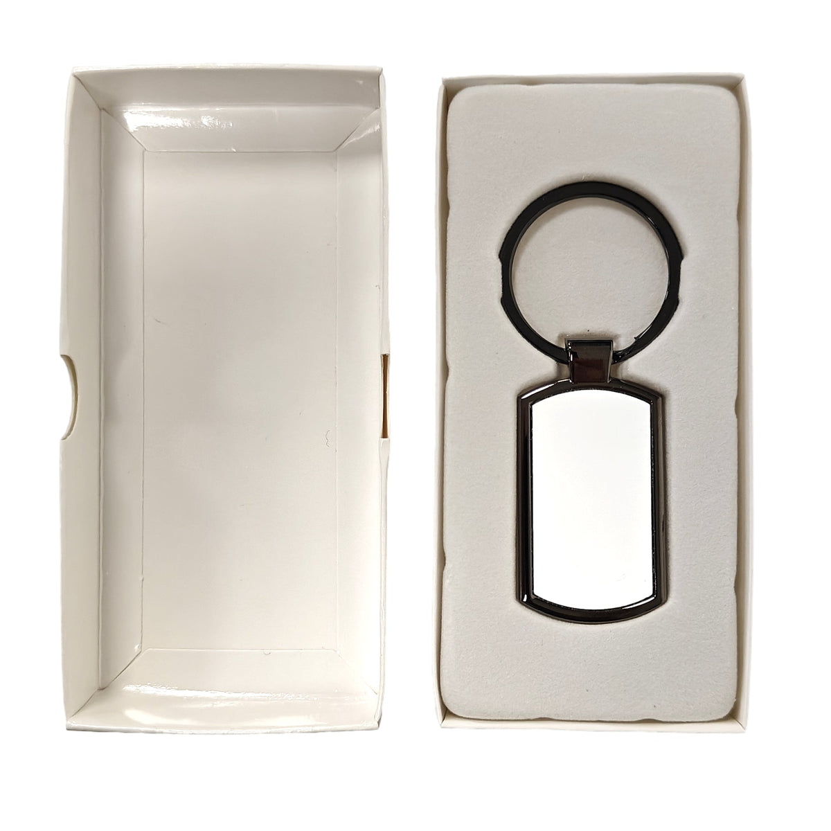 10 x GUNMETAL Sublimation Metal Keyrings - Oblong