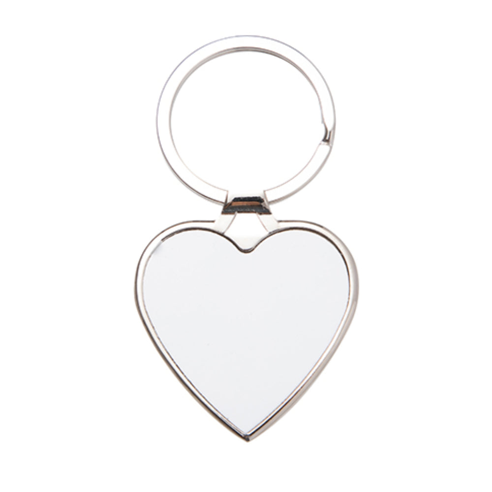 10 x Sublimation Metal Keyrings - Hanging Heart