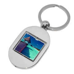 10 x Sublimation Metal Keyrings - Rotating Square