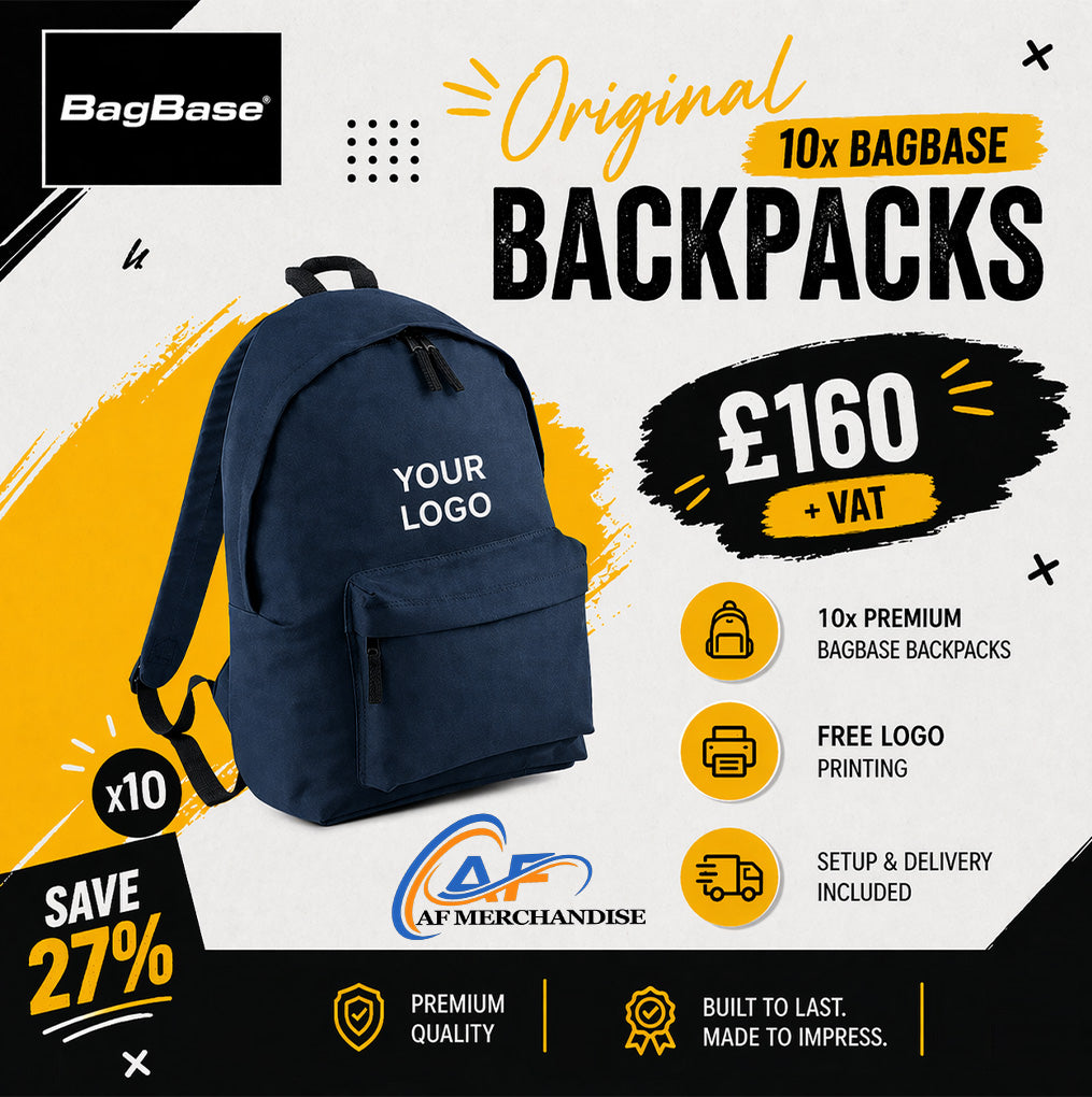 10x BagBase Fashion Backpack Bundle