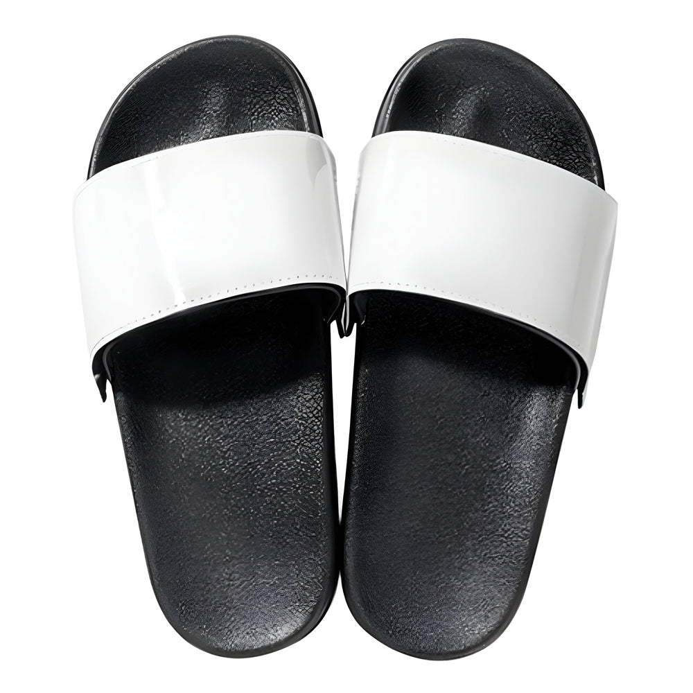 Footwear - Premium PU Leather Slippers - Adult - Black