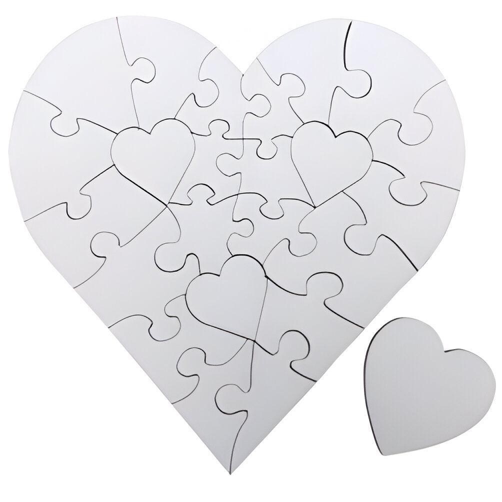 Heart MDF Sublimation Jigsaw Puzzle - 23 Pieces