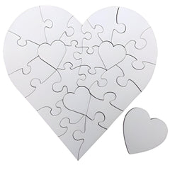Heart MDF Sublimation Jigsaw Puzzle - 23 Pieces