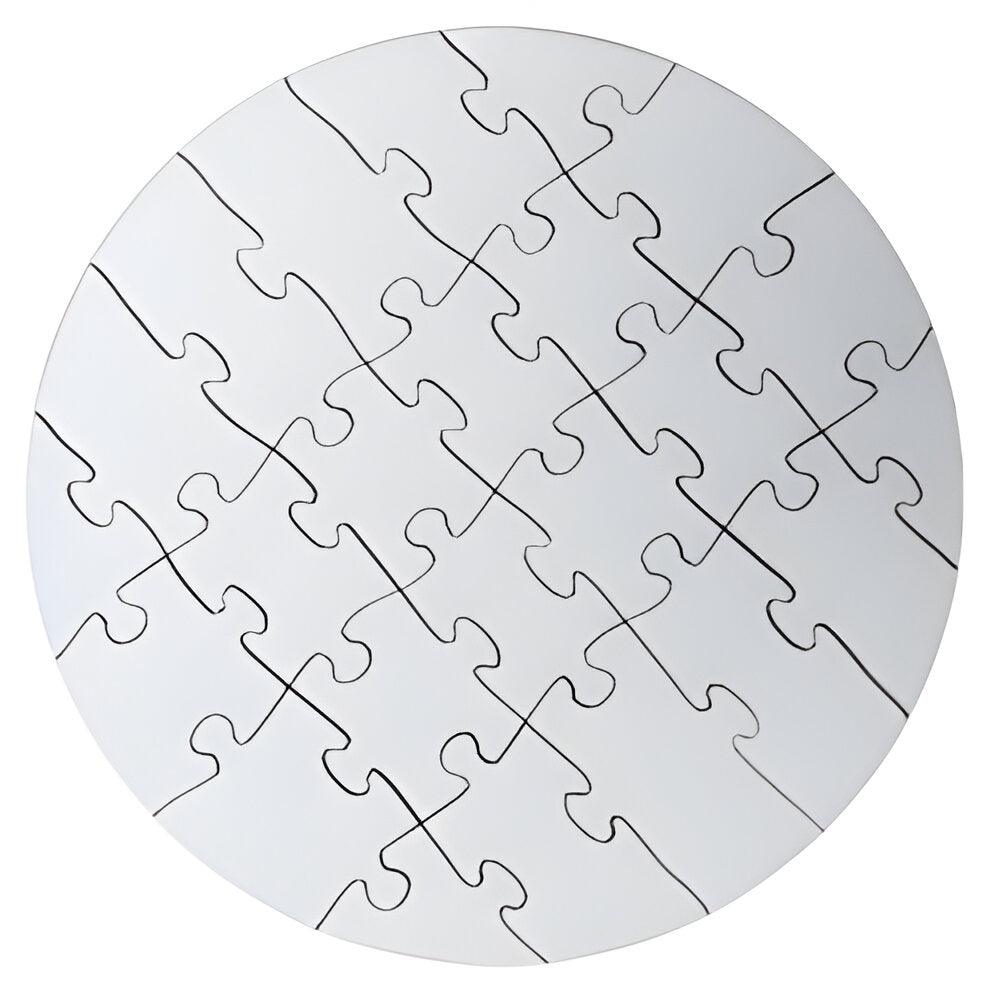 Round MDF Sublimation Jigsaw Puzzle - 24 Pieces