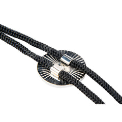 Ties - Bolo Tie with Black Strap - Round/Square
