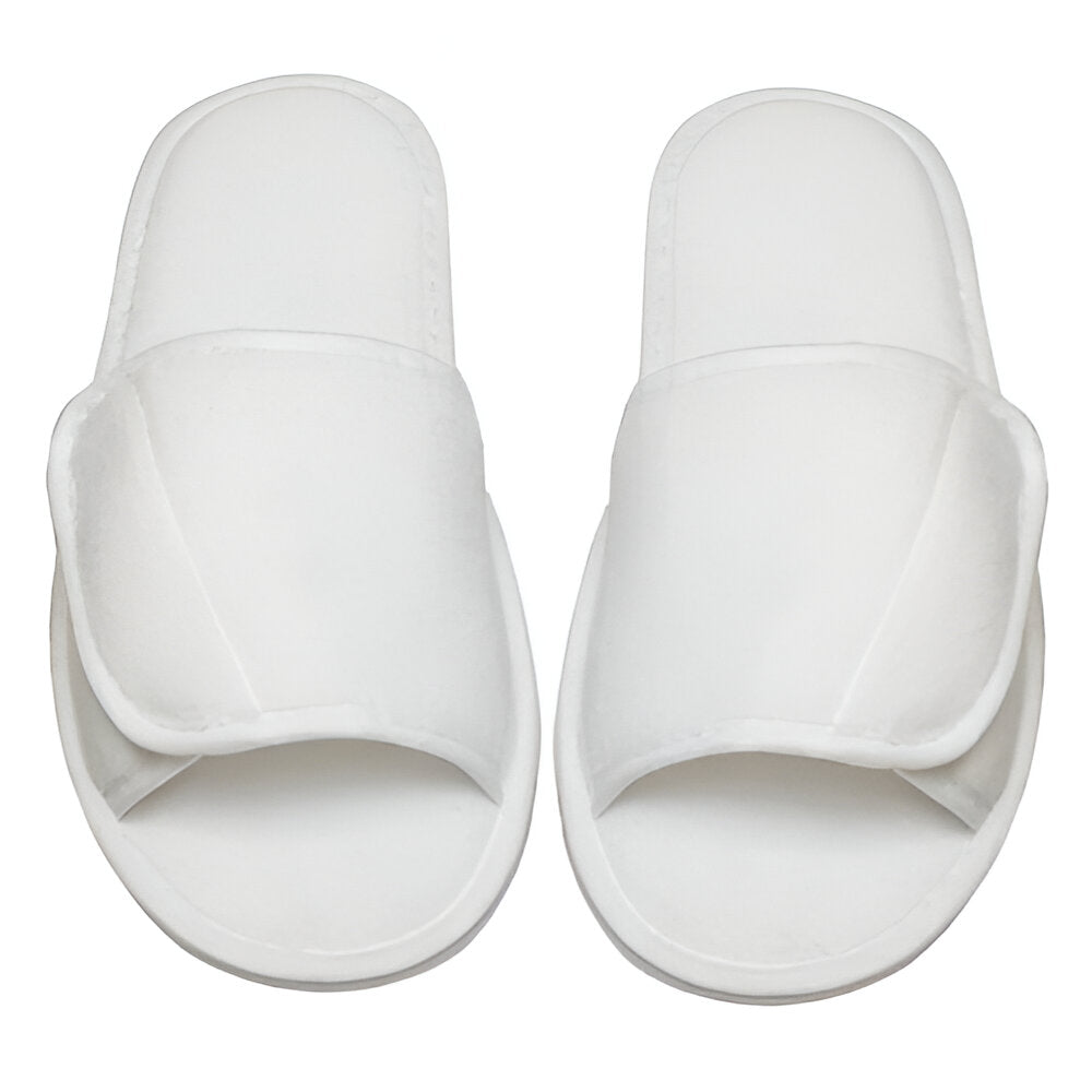 Sublimation Hotel Slippers – White with Velcro Strap