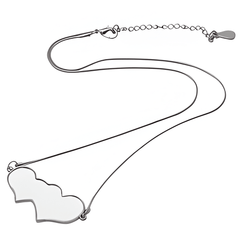 Blank Joining Hearts Sublimation Pendant with Cord