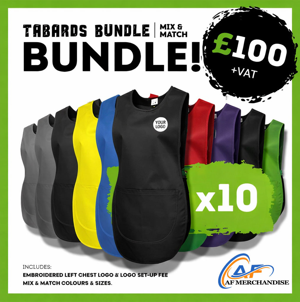 10x Personalized Tabards Bundle - Custom Logo Workwear