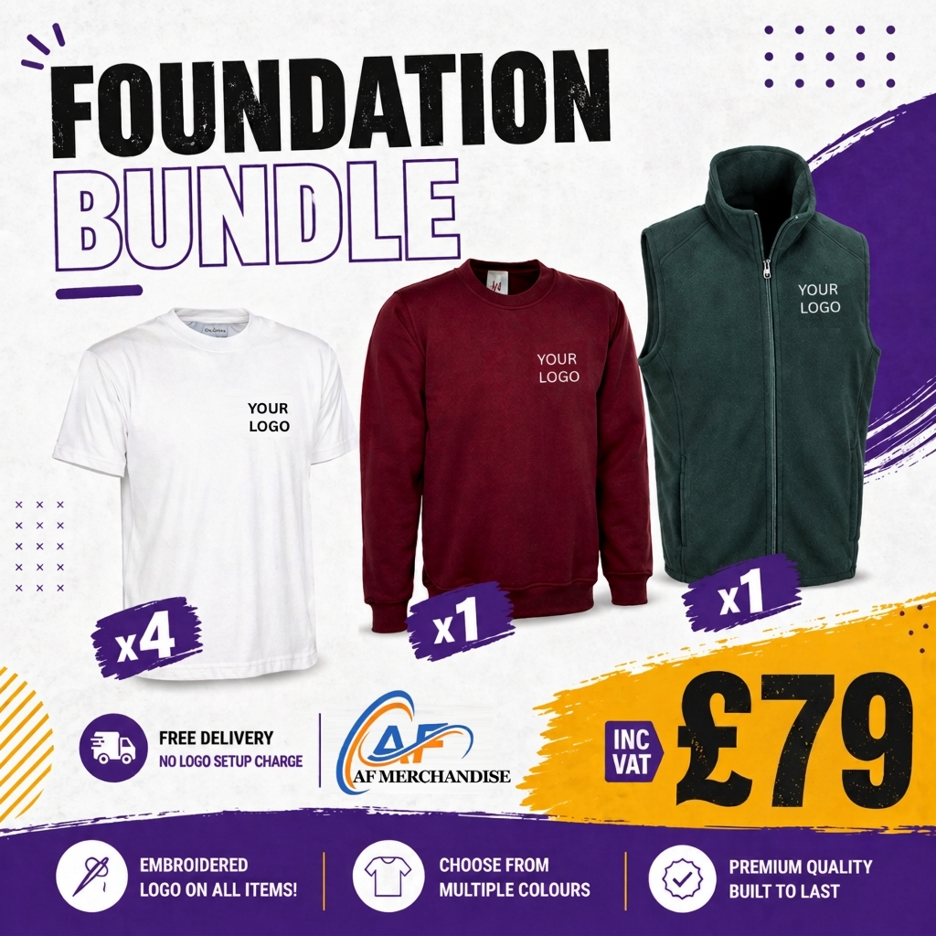 Foundation Workwear Bundle -  T-Shirts, Sweatshirts & Fleece Gilet