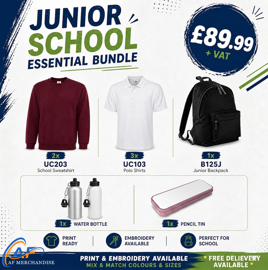 Junior School Essential Bundle - Kids' Custom Printed & Embroidered Uniform Kit