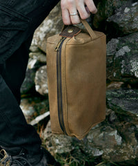 Heritage waxed canvas wash bag