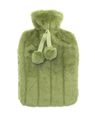 Luxury classic faux fur hot water bottle and cover