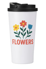 Personalised Custom Printed White Mug Stainless Steel School Gym Travel Tumbler