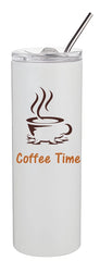 Personalised Custom Water Bottle Slim Stainless Steel Metal Straw Travel Tumbler