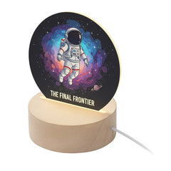 Personalised Custom Acrylic Round Photo Frame LED Lamp Birthday Anniversary Gift