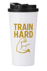 Personalised Custom Printed White Mug Stainless Steel School Gym Travel Tumbler
