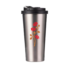 Personalised Custom Printed Silver Mug Stainless Steel School Gym Travel Tumbler