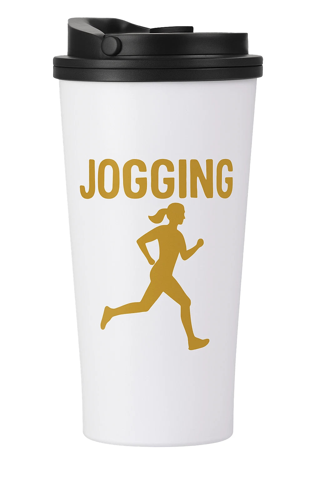 Personalised Custom Printed White Mug Stainless Steel School Gym Travel Tumbler