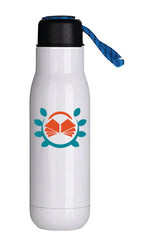 Personalised Custom FlexiCap Water Bottle Stainless Steel 500ML Blue Rope Lid