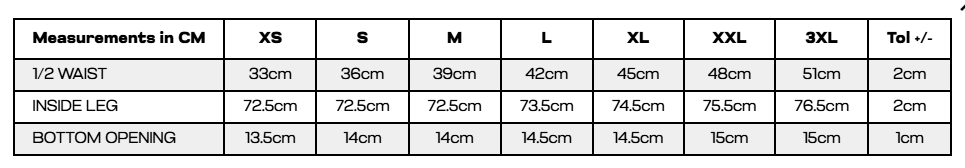 Size Guide