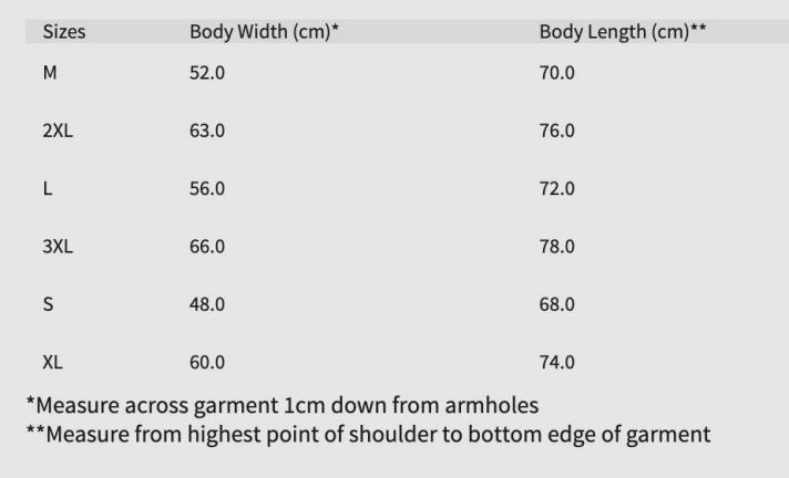 Size Guide