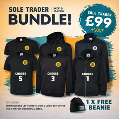 Sole Trader Bundle - 9 Garments + FREE Beanie Custom Kit